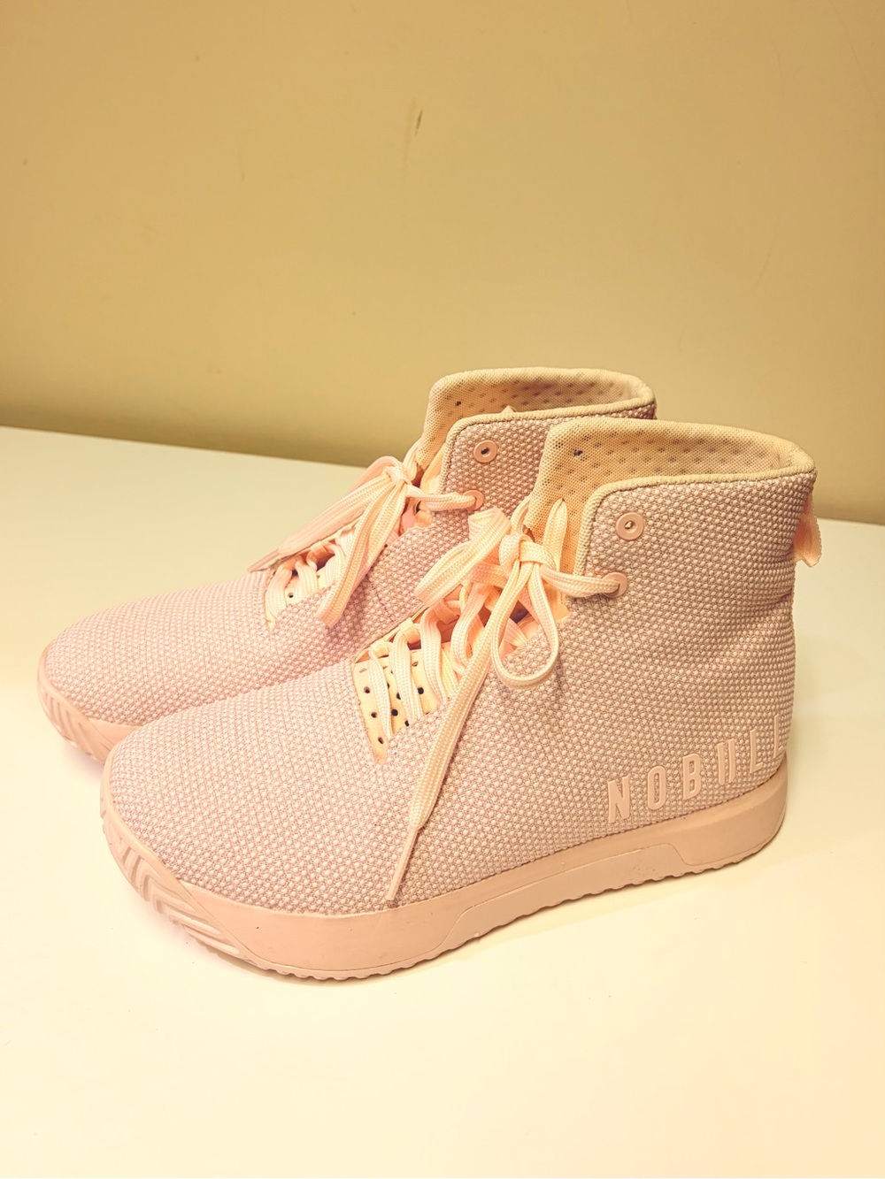 NOBULL Women's High-Top Sneakers in Soft Pink